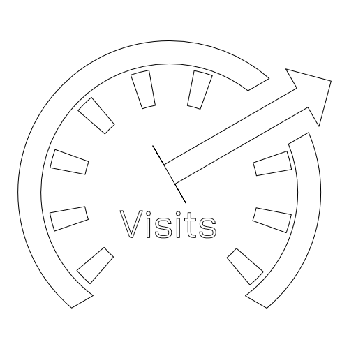 An icon depicting a visit counter